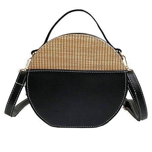 Place ALIKEEY Vintage Mujeres Ronda Tote Bolsos Crossbody Bolsas De Tejido Simple Bolsa