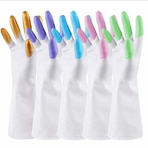 Product THREESS 32 cm de Largo Tareas domésticas PVC Guantes de Goma Lavado