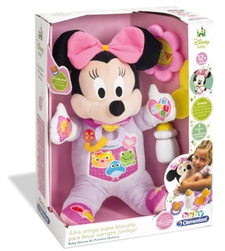 Producto Clementoni Peluche interactiva Minnie Mi Primera Muñeca, Color Rosa, 36.8 x 28.2