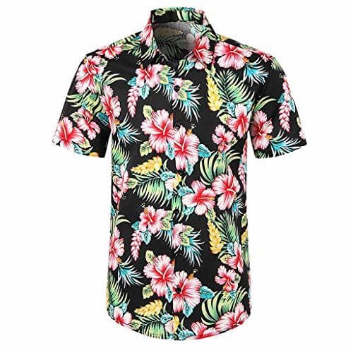 Moda YEBIRAL Polos Manga Corta Hombre Manga Corta Básico Polo con Botones Camisa