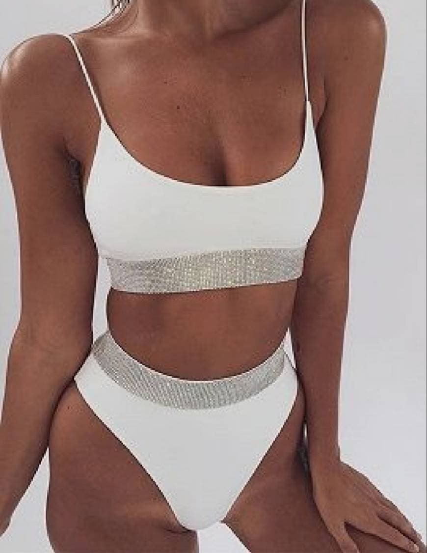 Product White High Cut Bikini Set