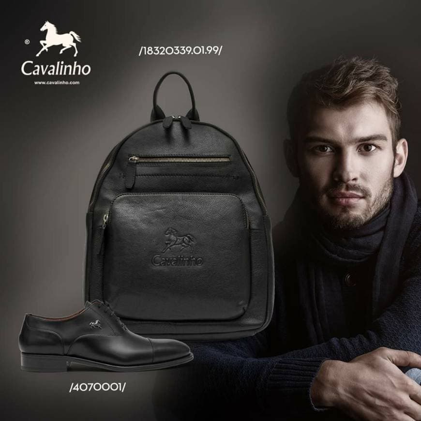 Moda Mochila e Sapatos Cavalinho para Homem