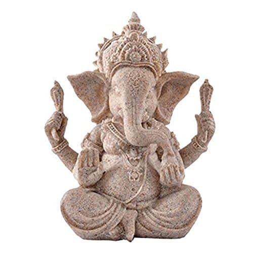 Product PIXNOR Estatua de elefante de Ganesha Buddha de piedra arenisca escultura estatuilla