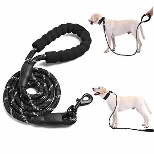 Lugar NightGhost Rope Dog Lead con Mango Suave Acolchado e Hilos de Rosca