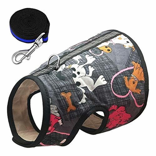 Lugar ERTY Dog Harness and Leash Set Dogs Cat Vest Pet Clothes Jacket