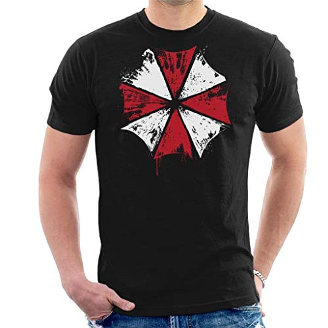 Moda Cloud City 7 Resident Evil Umbrella Corp Ink Logo Men's T