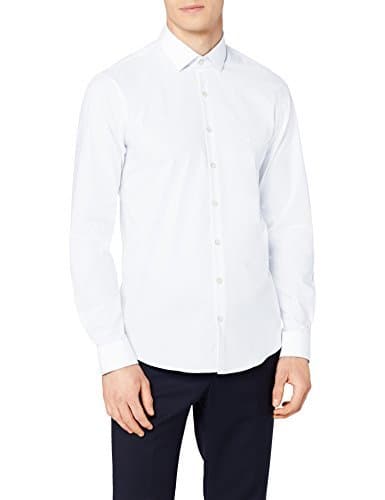 Lugar Calvin Klein Bari SLIM FIT FTC-Camisa Hombre, Blanco