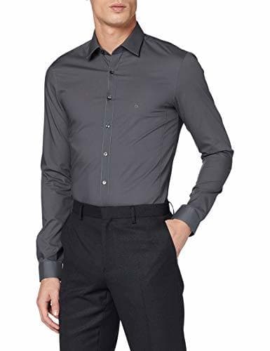 Lugar Tommy Hilfiger Venice Extra Slim Fit FTC Camisa de Oficina, Gris