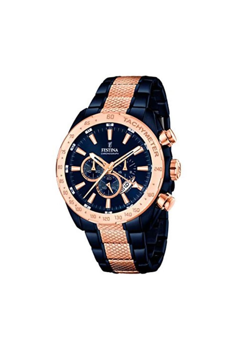 Fashion Festina Reloj Cronógrafo para Hombre de Cuarzo con Correa en Acero Inoxidable