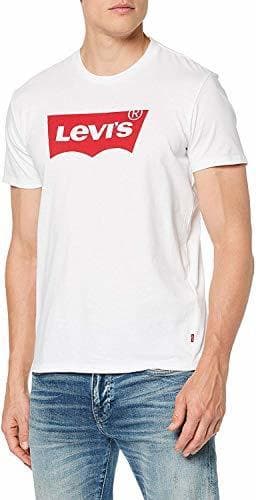 Moda Levi's Graphic Set-In Neck, Camiseta para Hombre, Blanco