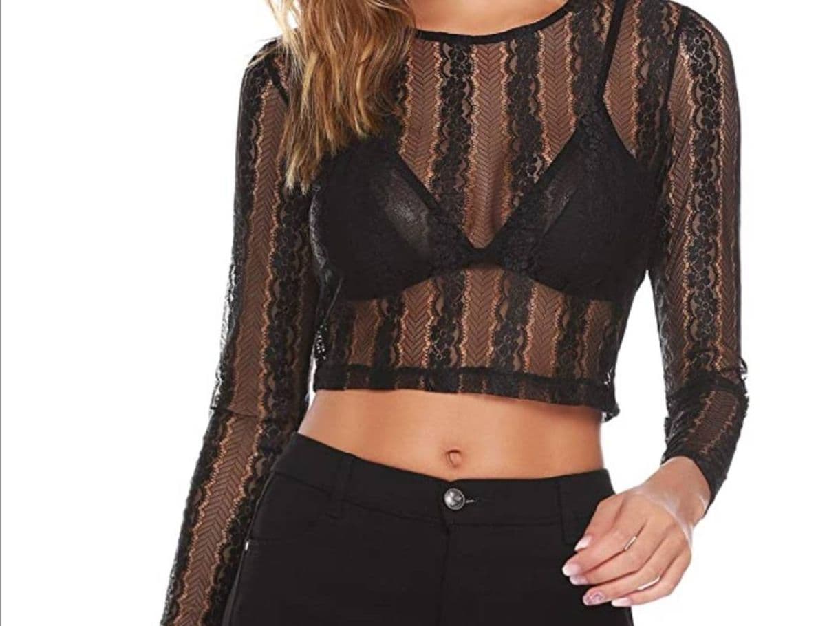 Moda Camisola com transparência 