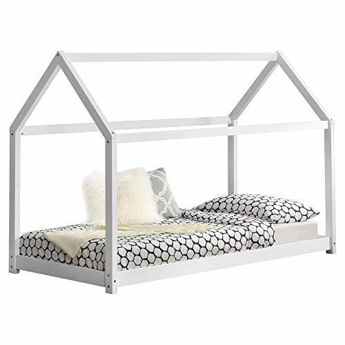 Elemento de la categoría hogar [en.casa]®] Cama para niños de Madera Pino 206x98x142cm Cama Infantil Forma de