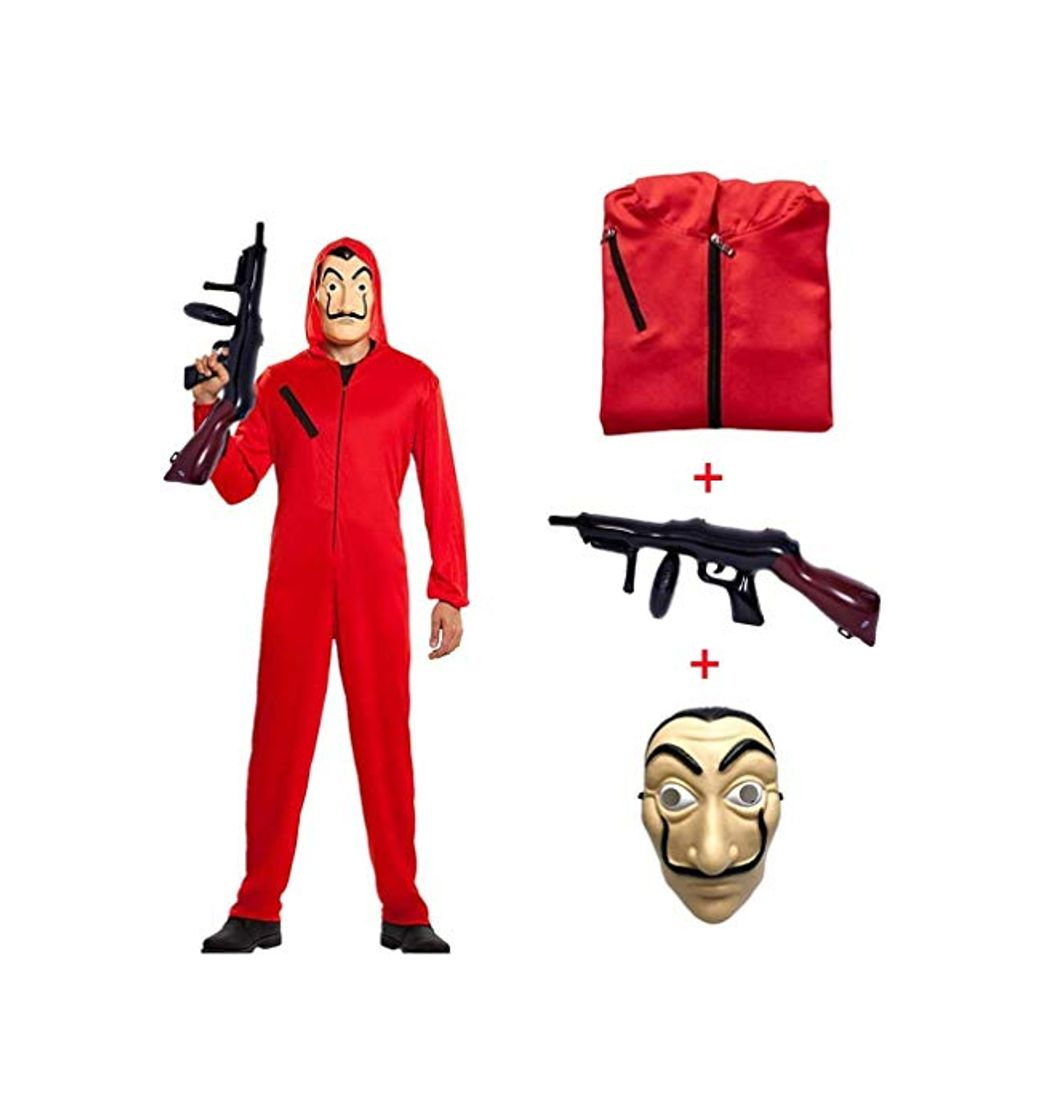 Product Disfraz de La casa de Papel para Disfraz Ladrón Disfraces Carnaval Halloween.