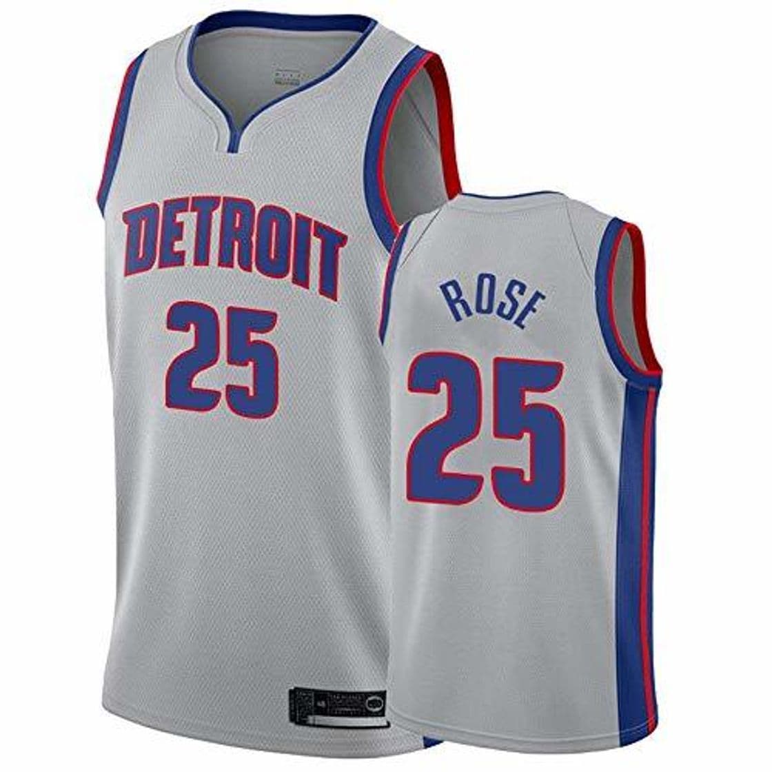 Place AMJUNM Hombre Mujer Detroit Pistons 25# Rose T-Shirt de Baloncesto Camisetas de