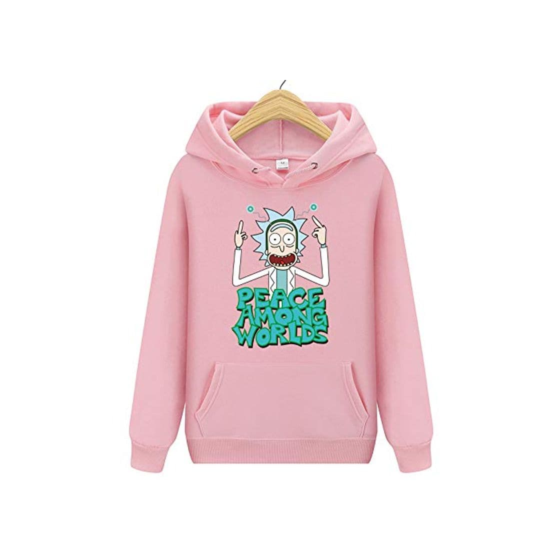 Product HOSD Sudaderas con Capucha Impresas Hombres Otoño Invierno Algodón Manga Larga Hip Hop Rick Morty Streetwear Ropa Hombre