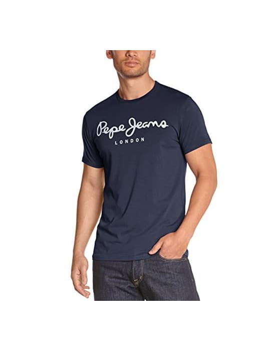 Fashion Pepe Jeans Original Stretch PM501594 Camiseta, Azul