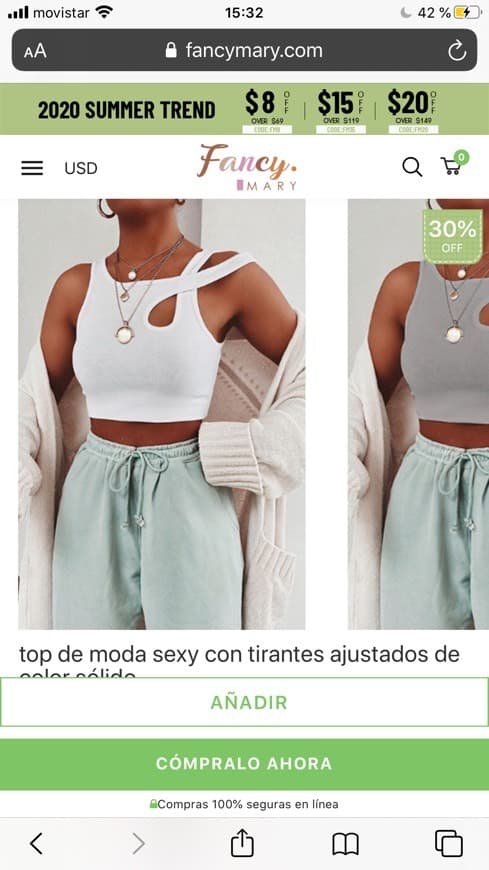 Product top de moda sexy con tirantes ajustados de color sólido