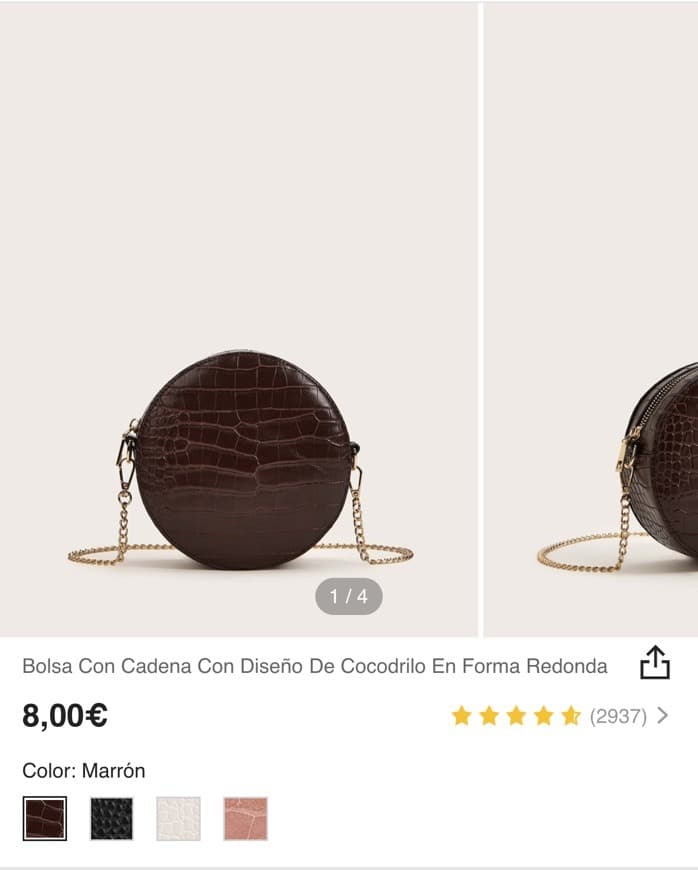 Product Bolso Con Cadena Con Diseño De Cocodrilo En Forma Redonda