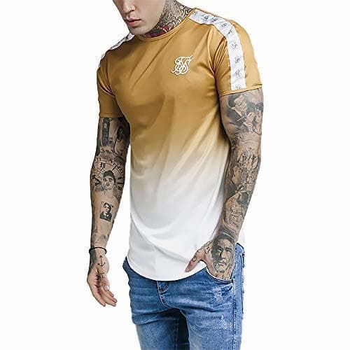 Fashion Camiseta Siksilk SS Taped Fade Gym tee Gold Mustard SS-14339