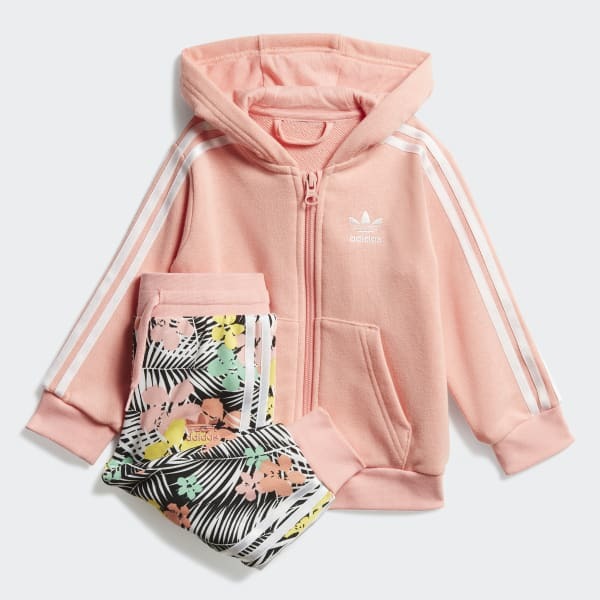 Moda adidas Conjunto com Capuz - Rosa | adidas Portugal