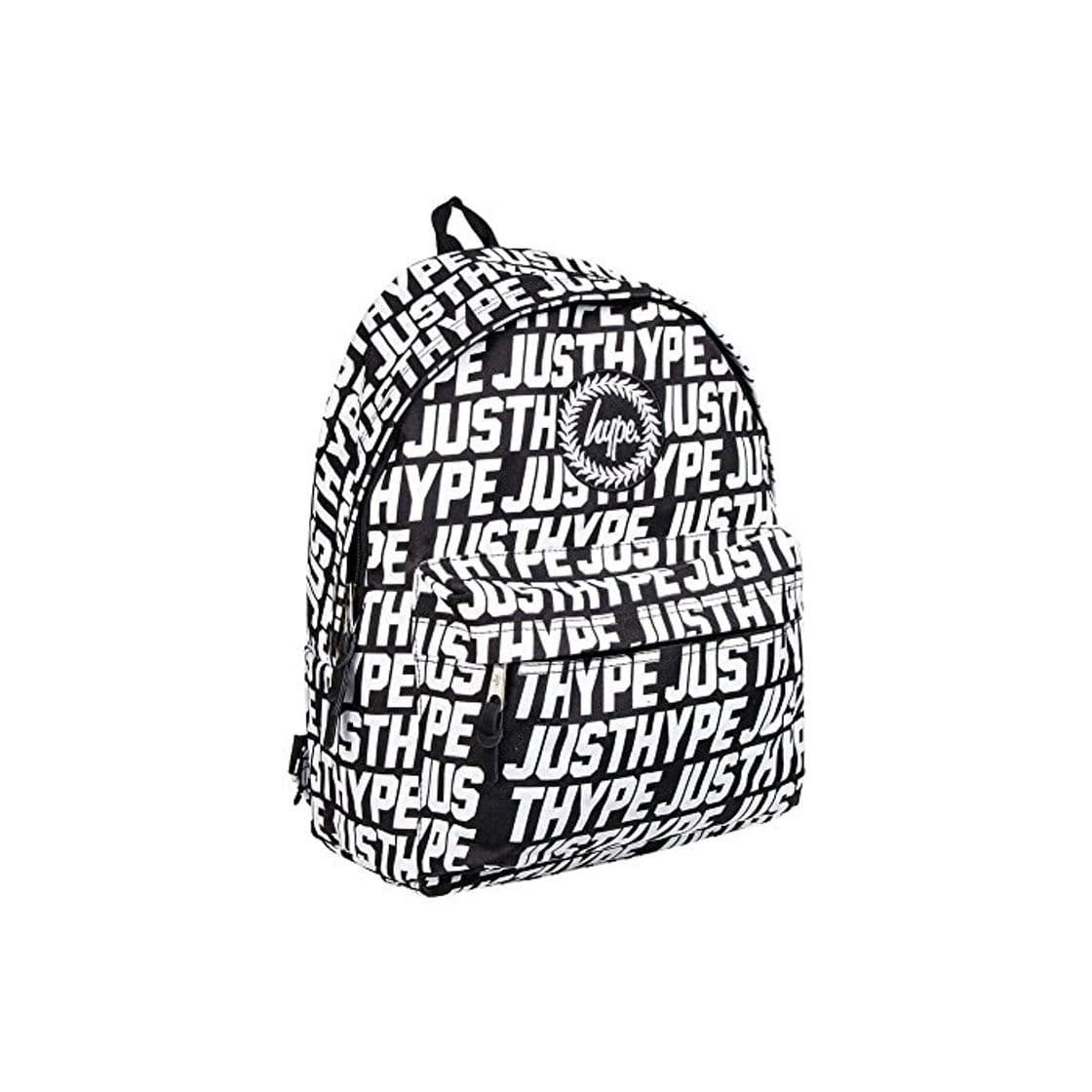 Moda Hype Mochila Juvenil o Escolar Just Hype en Blanco y Negro