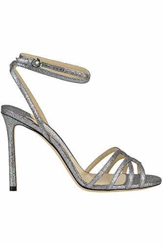 Product Jimmy Choo Mimi Glittered Sandals Woman Silver 38.5 IT