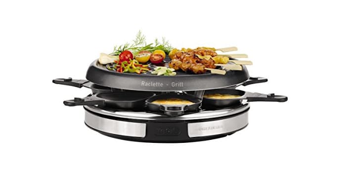 Elemento de la categoría hogar Tefal Gourmet Déco 6 Inox & Design RE127812 - Raclette con thermospot