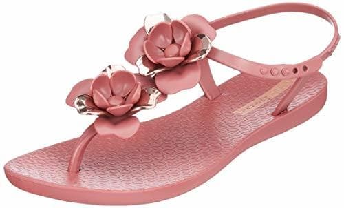 Place Ipanema Floral Sandal Fem, Sandalias con Tira Vertical para Mujer,