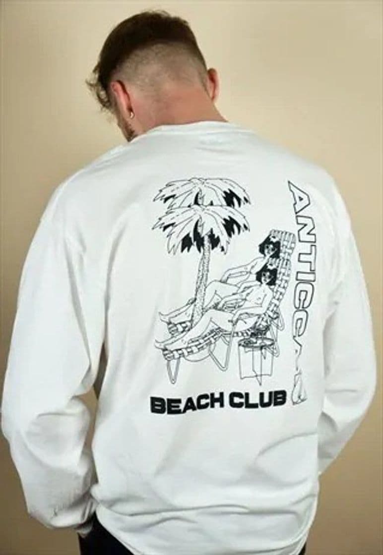 Moda BEACH CLUB Long Sleeve Tee Tshirt Printed Graphic