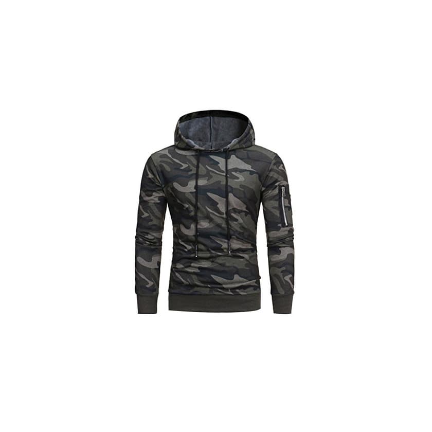 Product VENMO Hombre Manga Larga Sudadera con Capucha Camuflaje Tops Chaqueta Abrigo Ropa