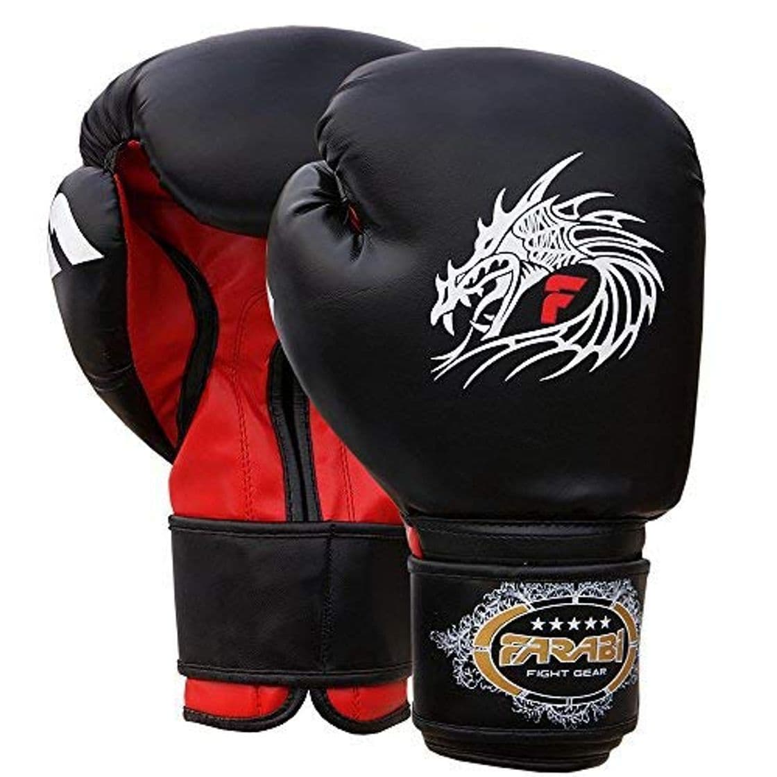 Product Farabi Sports Guantes de Boxeo para Entrenamiento de Artes Marciales Mixtas, Piel