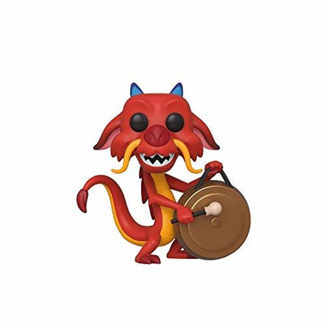 Game Funko- Pop Disney: Mulan-Mushu w/Gong Collectible Toy, Multicolor