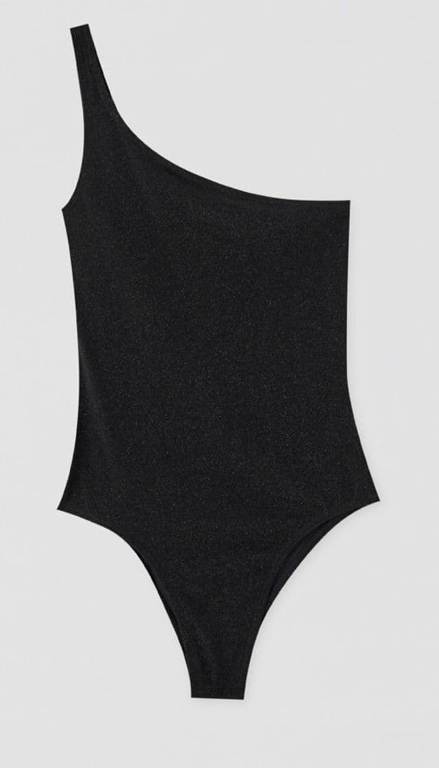 Fashion Bañador negro tirantes asimétricos - PULL&BEAR