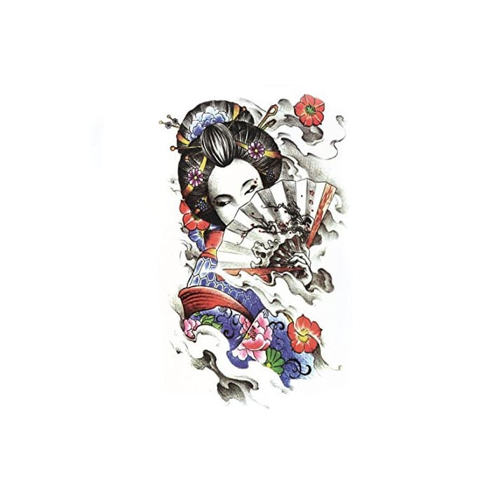 Beauty Papel Decoração Padrão DealMux Geisha Art corpo removível adesivo Decal tatuagem temporária