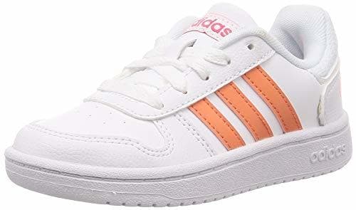 Moda adidas Hoops 2.0 Blanco Naranja NIÑO EE6721