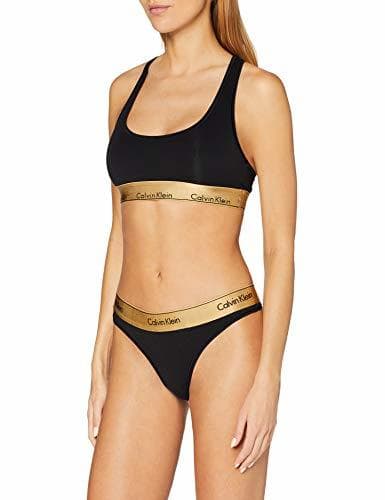 Fashion Calvin Klein Bralette Set Sujetador con Aros, Negro