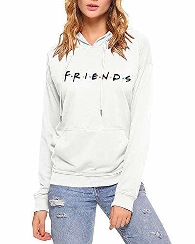 Lugar Mujer Sudaderas Friends Imprimir Sudadera Manga Larga Cuello Redondo Pullover Hip Hop