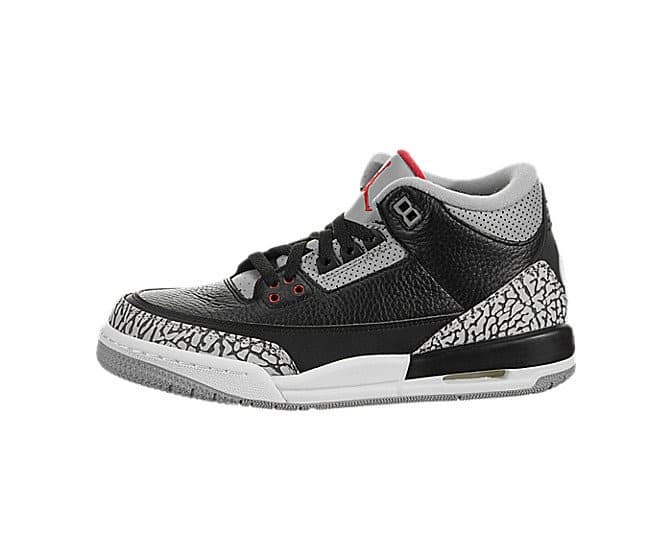 Fashion Nike Zapatillas Air Jordan 3 Retro Black Cement Para Hombre EN Cuero