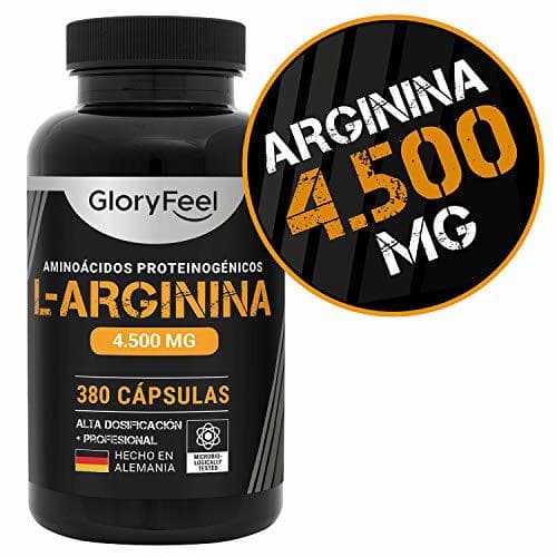 Beauty GloryFeel® L-Arginina 380 cápsulas - Suplemento deportivo con 4500mg de L-Arginina HCL