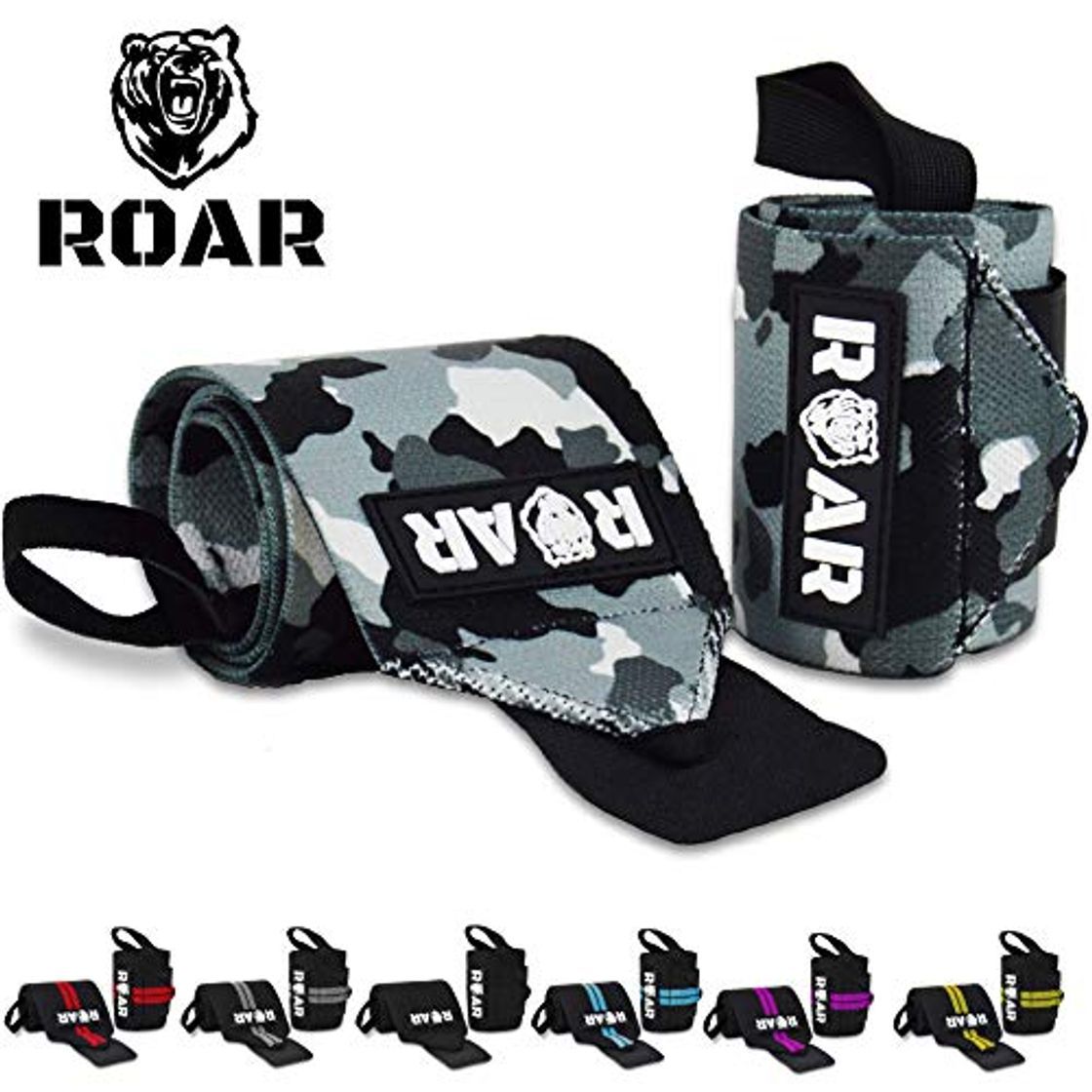 Product Roar® Muñequeras Deportivas, Muñequeras Crossfit Hombre y Mujer, Muñequeras Gym Hombre, Wrist