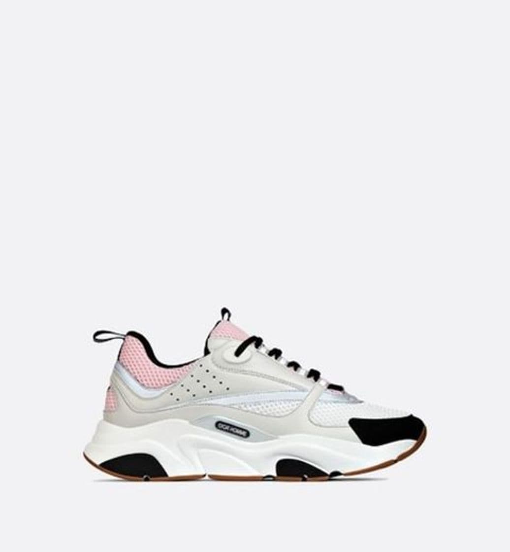 Moda B22 Sneaker Pink Technical Mesh and Gray Calfskin - Shoes - Dior