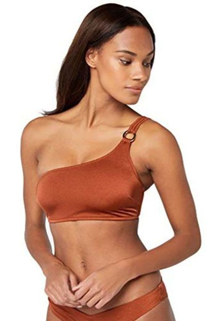 Product Marca Amazon - IRIS & LILLY Parte de Arriba de Bikini asimetrico