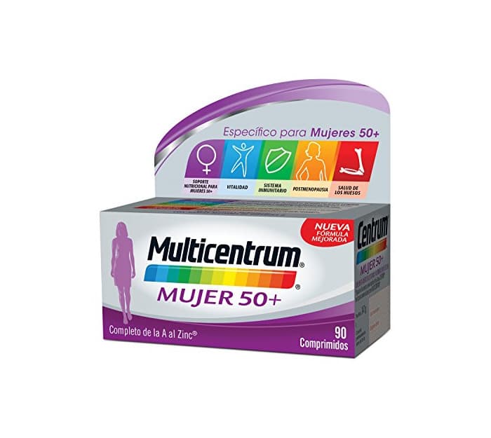 Producto Multicentrum Complemento Alimenticio con Vitaminas Mujer 50+ 90 Unidades