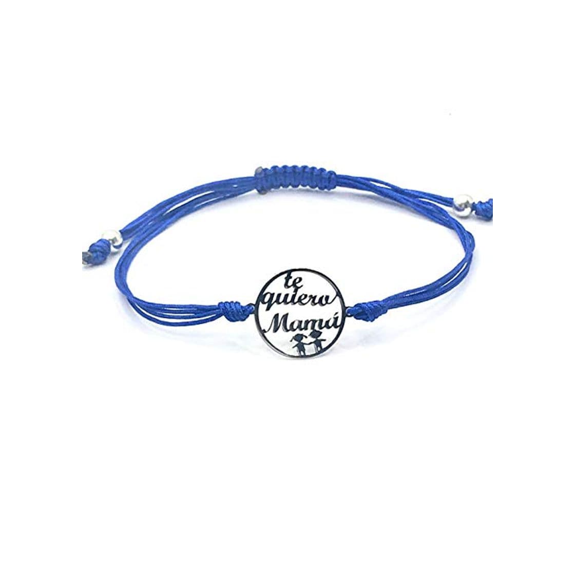 Producto MASBARATA.ES Pulsera TE Quiero Mama con Hilo Azul DE Plata DE Ley