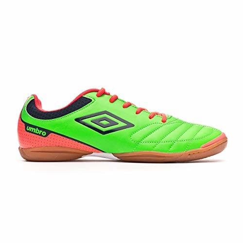 Place Umbro Futsal Attak IC, Zapatilla de fútbol Sala, Green-Orange-Navy, Talla 10 US