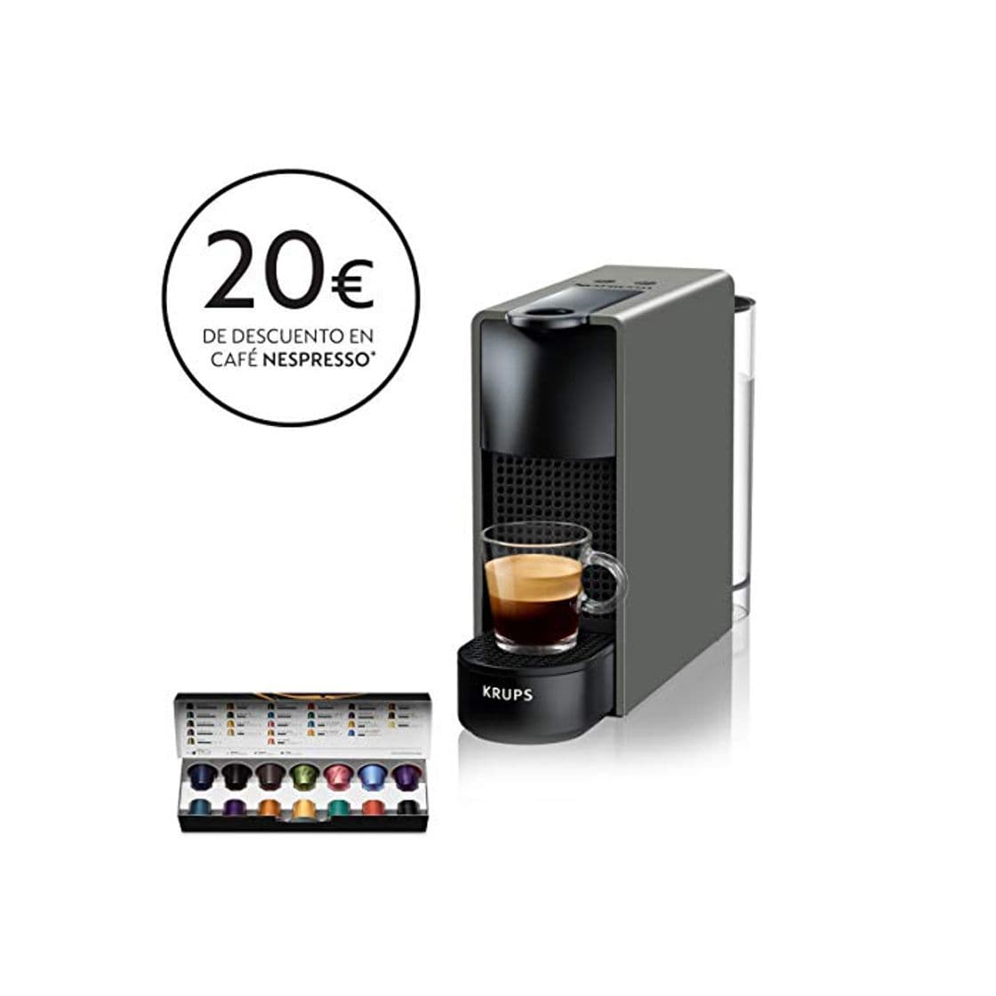 Product Krups Nespresso XN110B Krups Essenza Mini - Cafetera monodosis de cápsulas Nespresso,