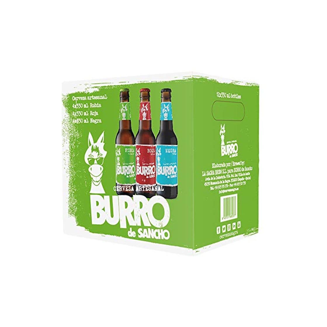 Product Burro de Sancho Cerveza de Malta Pack Degustación Blonde Ale, Red Ale