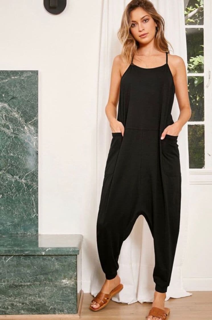 Product Patch Pocket Harem Hem Slip Jumpsuit