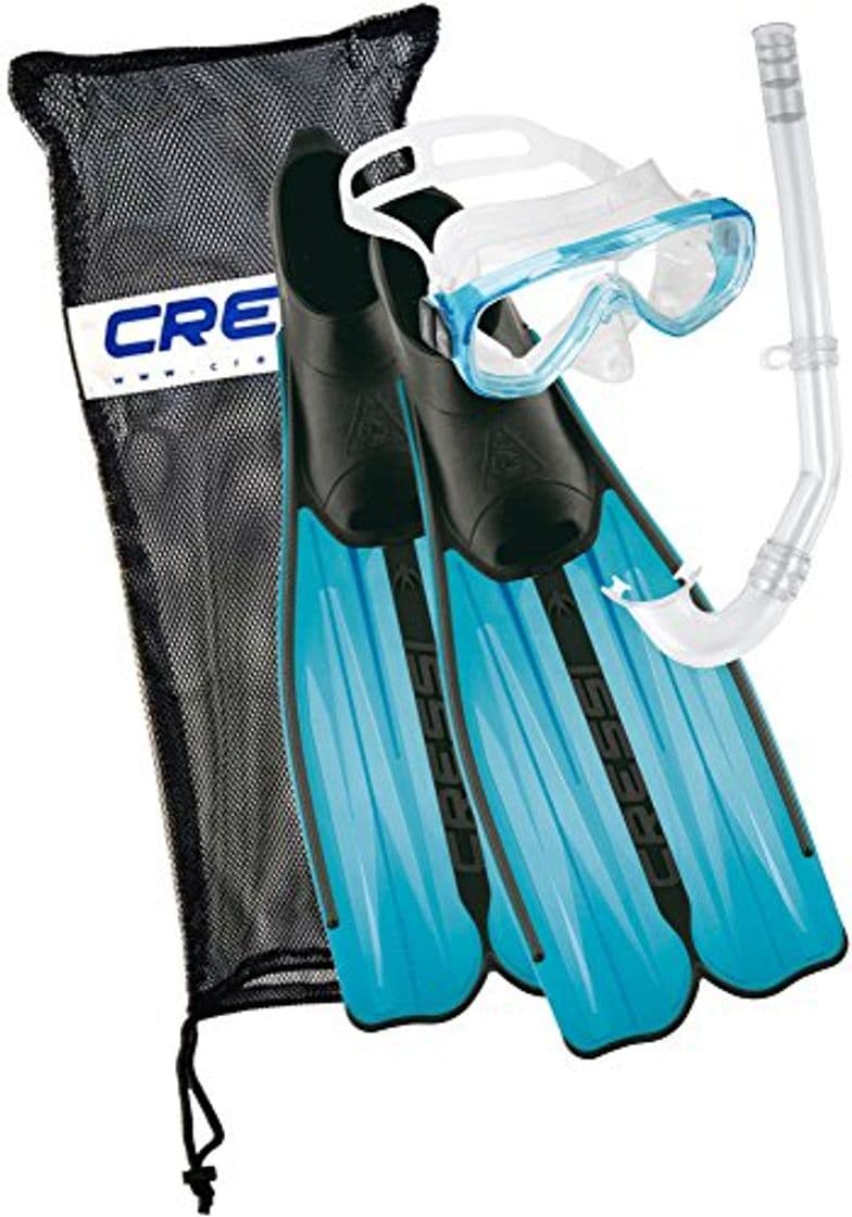 Product Cressi Rondinella Bag Set - Juego de snorkel, color turquesa, talla 39