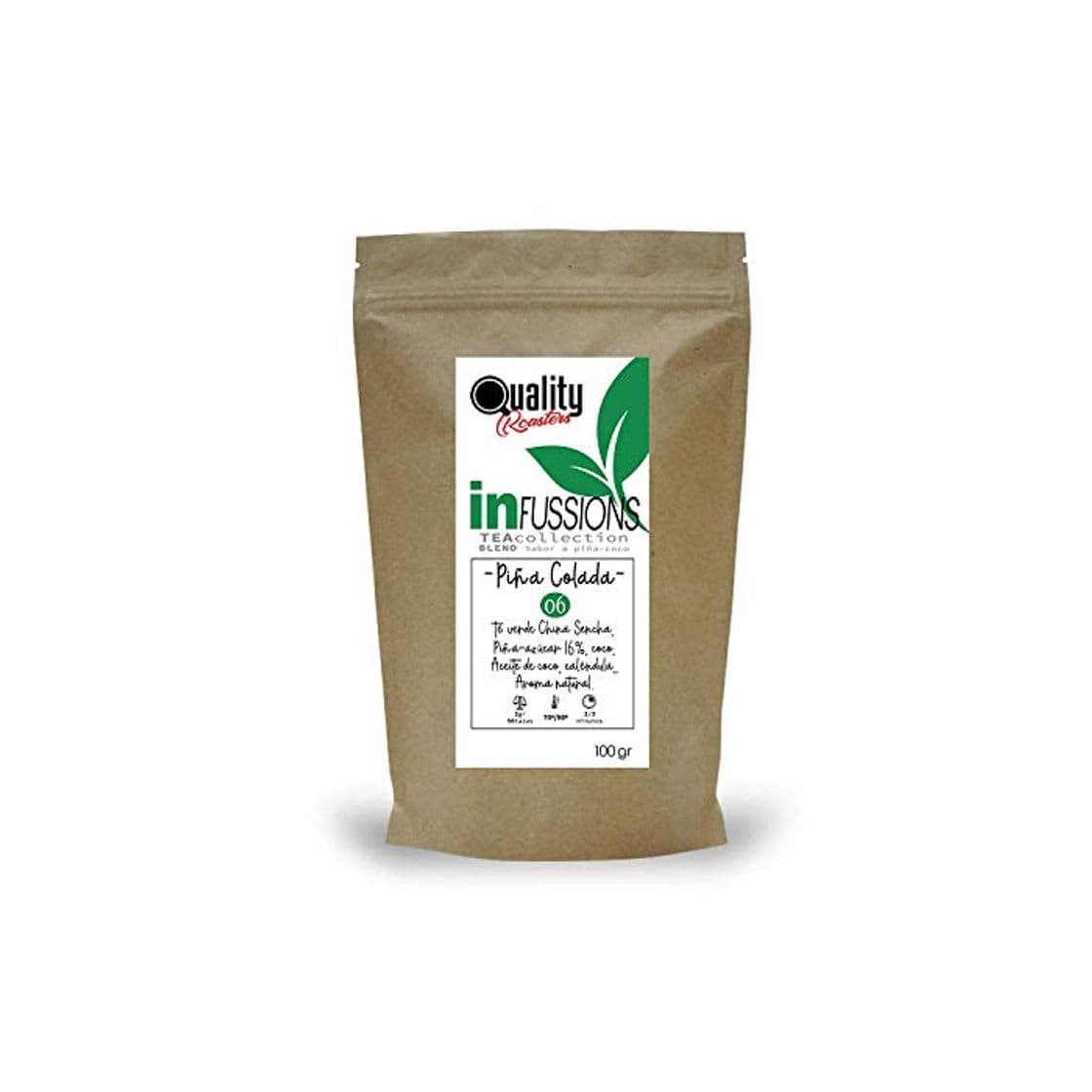 Producto Té Verde. Piña Colada. Sabor a Piña y Coco. Con piña